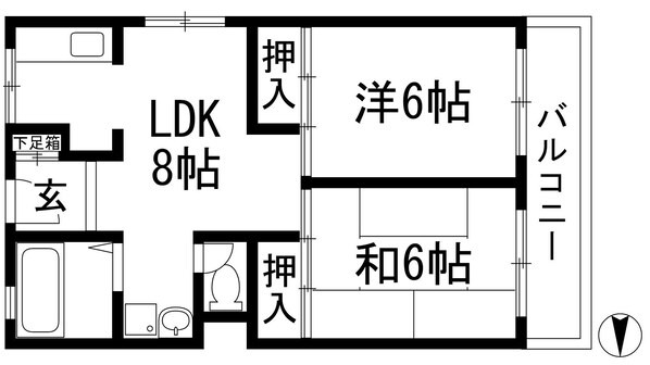 大三マンションの物件間取画像